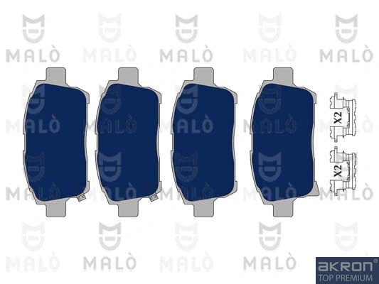 Kit de plaquettes de frein, frein à disque AKRON-MALÒ 1051017