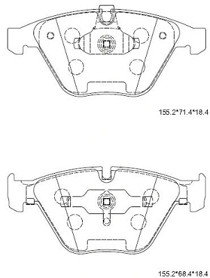 Kit de plaquettes de frein, frein à disque ASIMCO KD7535H