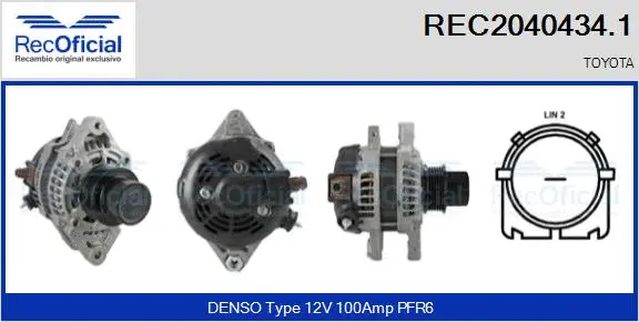 Alternateur RECOFICIAL REC2040434.1