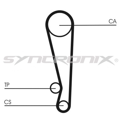 Courroie crantée SYNCRONIX SY1024N
