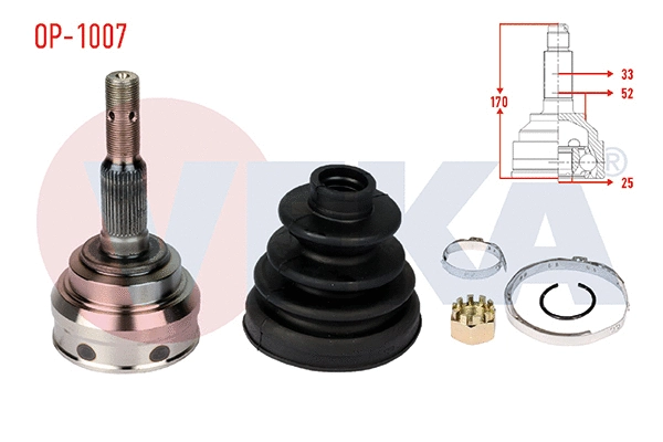 Jeu de joints, arbre de transmission VEKA OP-1007