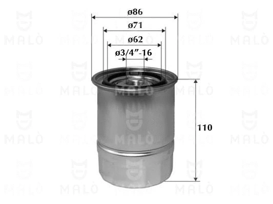 Filtre à carburant AKRON-MALÒ 1520167