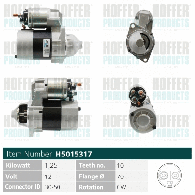 Démarreur HOFFER H5015317
