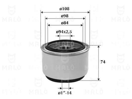 Filtre à carburant AKRON-MALÒ 1520168