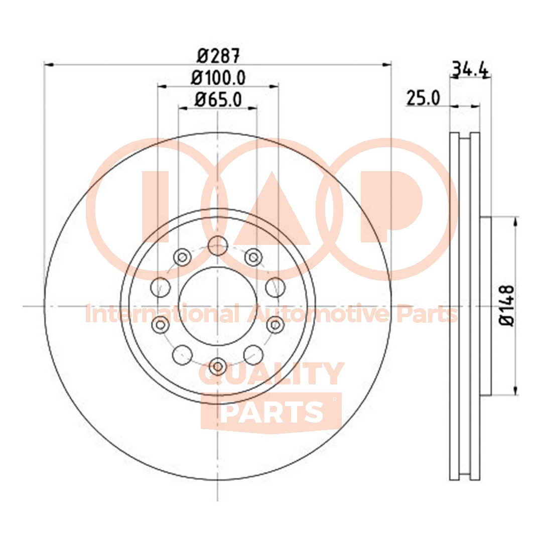 Disque de frein IAP QUALITY PARTS 709-50041