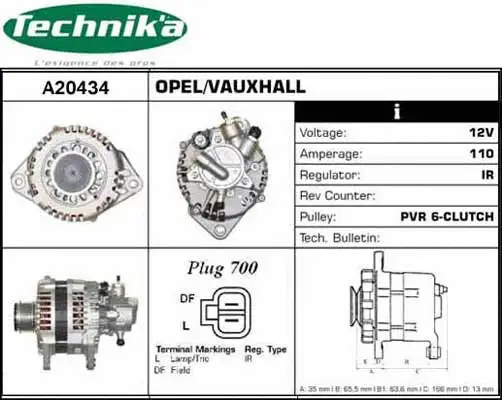 Alternateur Technika A20434