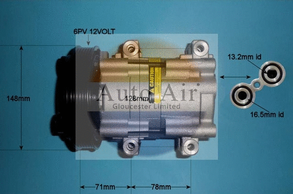 Compresseur, climatisation AUTO AIR GLOUCESTER 14-0233P