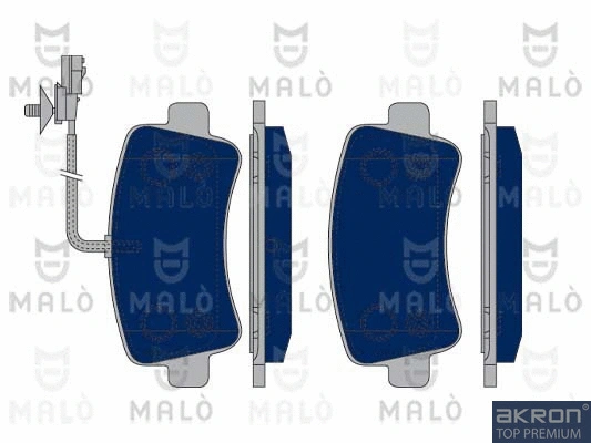 Kit de plaquettes de frein, frein à disque AKRON-MALÒ 1050273