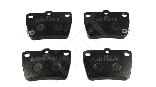 Kit de plaquettes de frein, frein à disque HART 226 375