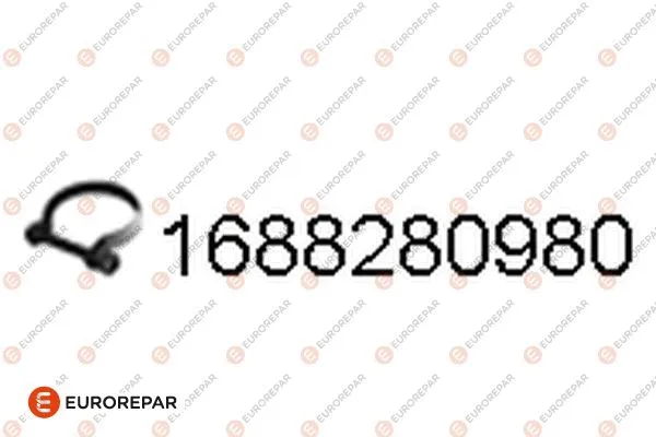 Pièce de serrage, échappement EUROREPAR 1688280980
