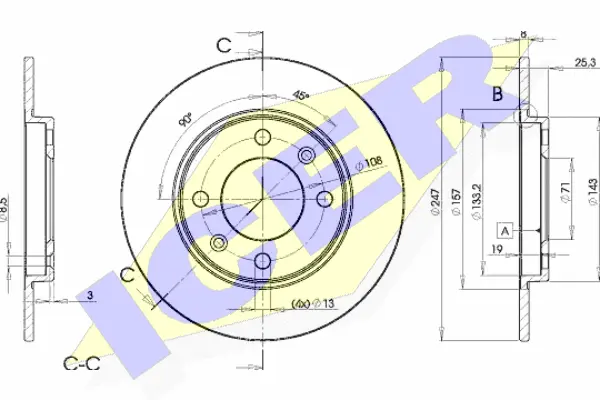 Disque de frein ICER 78BD4247-2