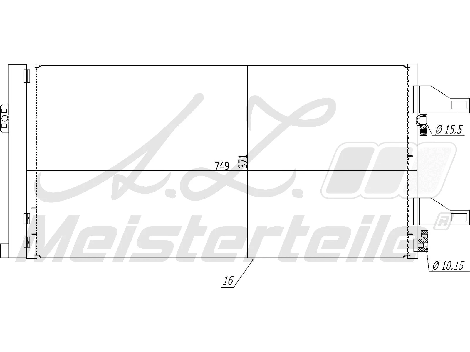 Condenseur, climatisation A.Z. Meisterteile AZMT-45-030-1520