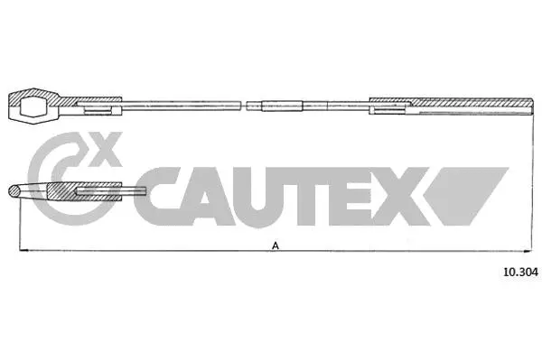 Tirette à câble, commande d'embrayage CAUTEX 762909