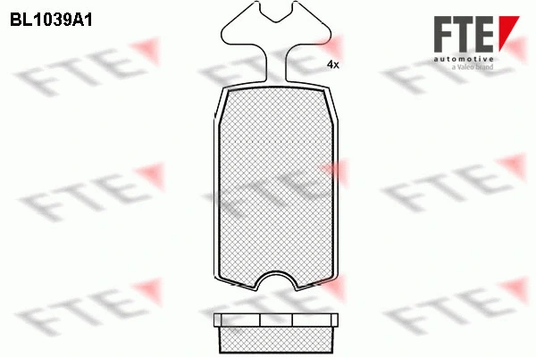 Kit de plaquettes de frein, frein à disque FTE 9010018