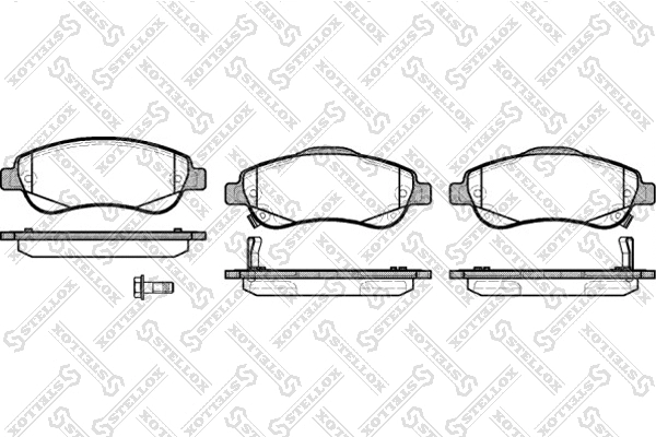 Kit de plaquettes de frein, frein à disque STELLOX 001 081B-SX
