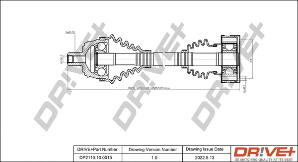 Arbre de transmission Dr!ve+ DP2110.10.0015