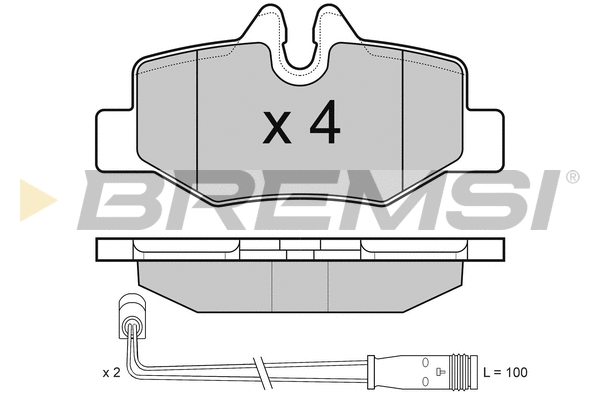 Kit de plaquettes de frein, frein à disque BREMSI BP3101