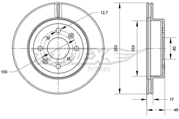 Disque de frein TOMEX Brakes TX 70-84