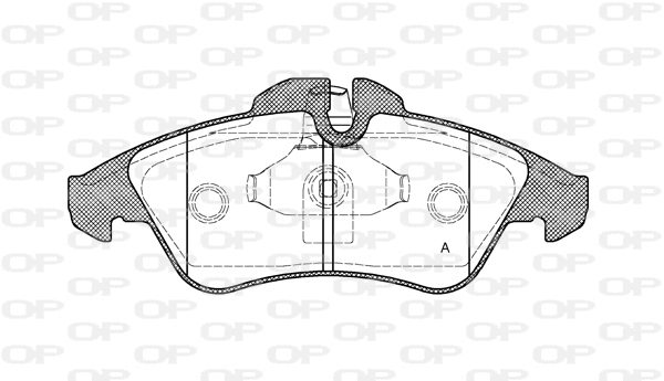 Kit de plaquettes de frein, frein à disque OPEN PARTS BPA0578.10