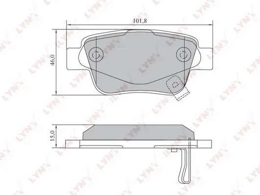 Kit de plaquettes de frein, frein à disque LYNXAUTO BD-7577