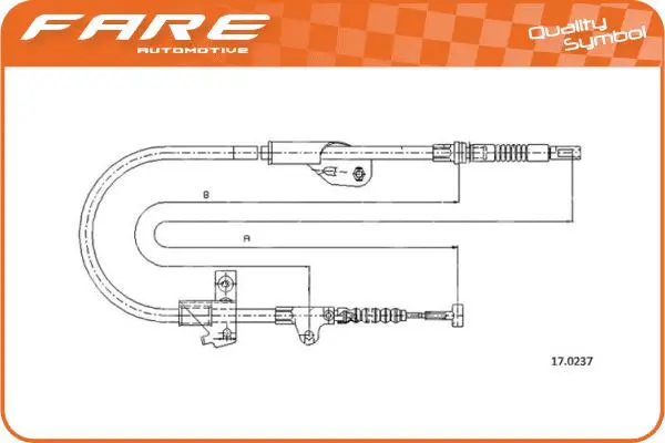 Tirette à câble, frein de stationnement FARE-RCH 18544