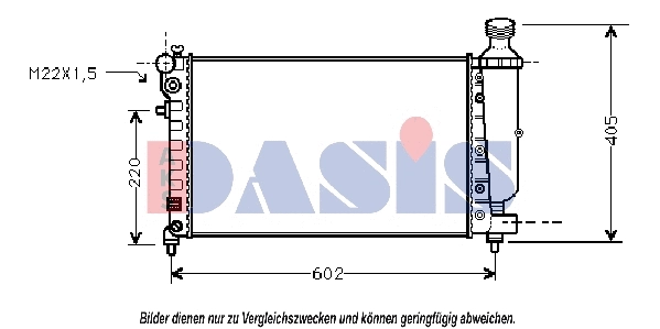 Radiateur, refroidissement du moteur AKS DASIS 061070N