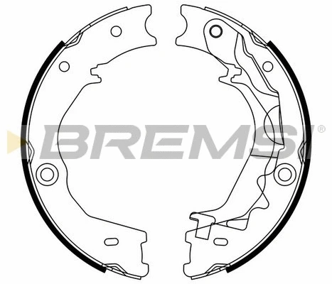 Jeu de mâchoires de frein, frein de stationnement BREMSI GF0806