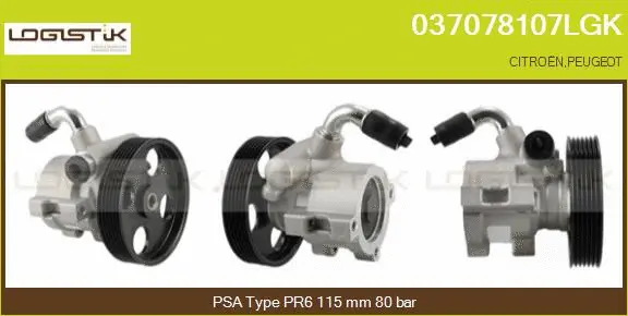 Pompe hydraulique, direction LGK 037078107LGK
