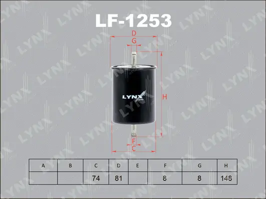 Filtre à carburant LYNXAUTO LF-1253