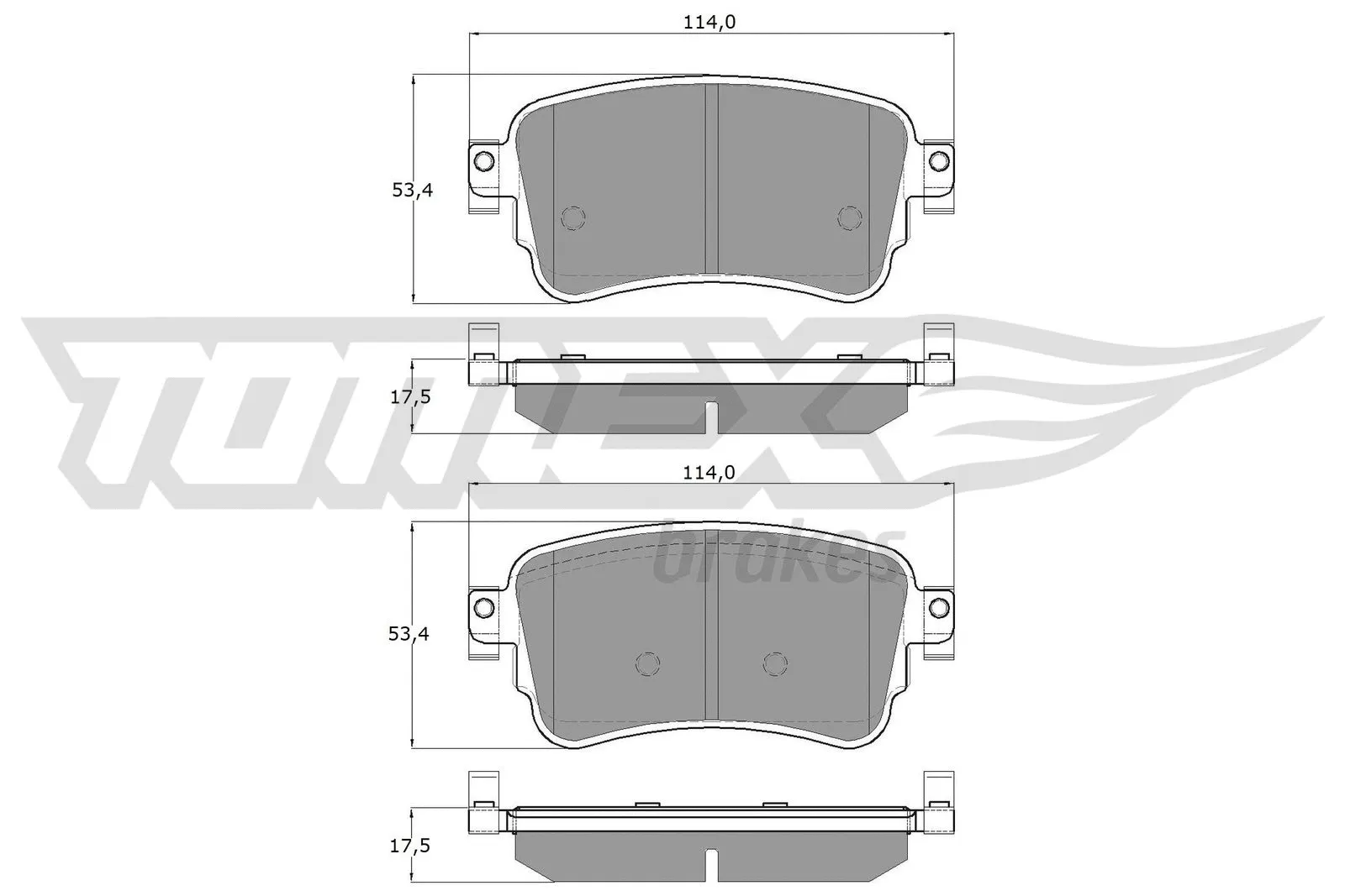Kit de plaquettes de frein, frein à disque TOMEX Brakes TX 18-64