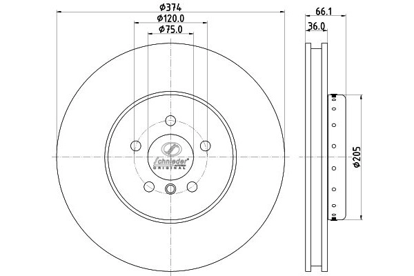 Disque de frein SCHNIEDER AUTOTECH BMS55.00158