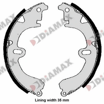 Jeu de mâchoires de frein DIAMAX N01403