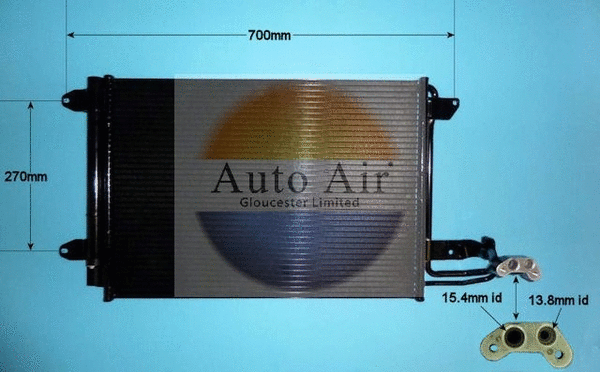 Condenseur, climatisation AUTO AIR GLOUCESTER 16-1054A