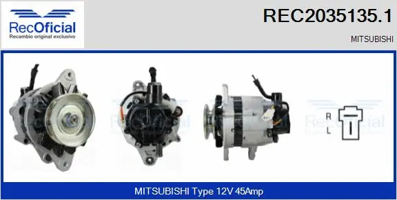 Alternateur RECOFICIAL REC2035135.1