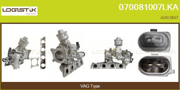 Turbocompresseur, suralimentation LGK 070081007LKA
