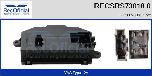 Résistance, pulseur d'air habitacle RECOFICIAL RECSRS73018.0