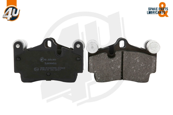 Kit de plaquettes de frein, frein à disque 4U Autoparts 22519VV