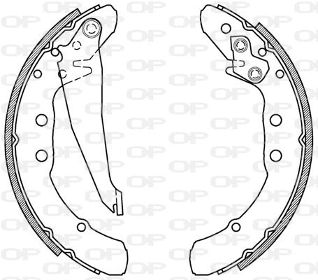 Jeu de mâchoires de frein OPEN PARTS BSA2150.00