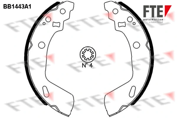 Jeu de mâchoires de frein FTE 9100166