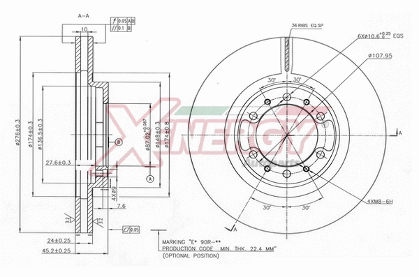 Disque de frein AP XENERGY X602822