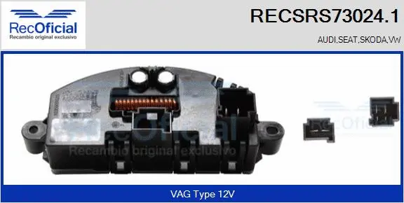 Résistance, pulseur d'air habitacle RECOFICIAL RECSRS73024.1