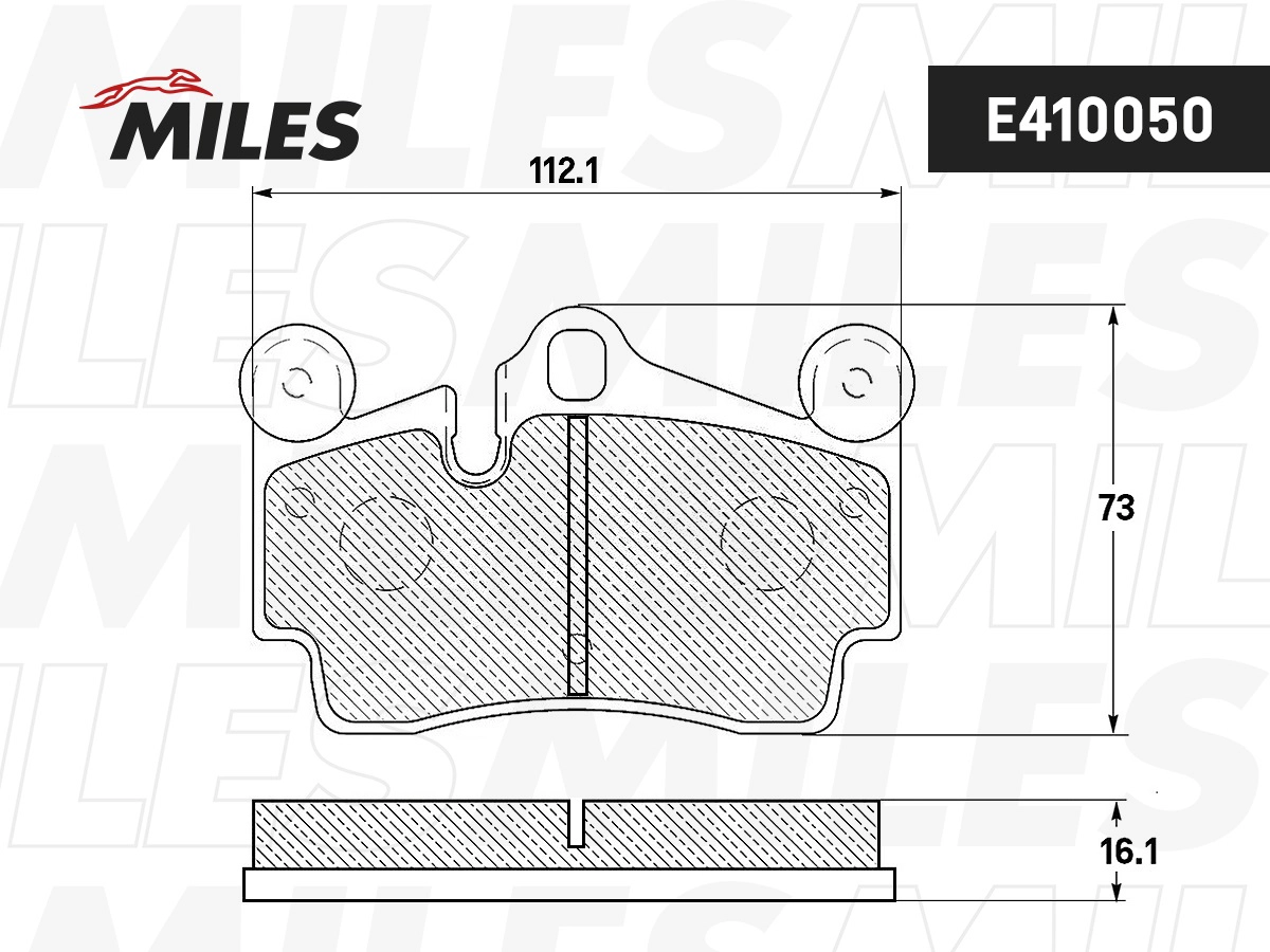 Kit de plaquettes de frein, frein à disque MILES E410050