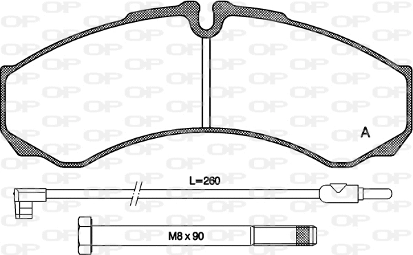 Kit de plaquettes de frein, frein à disque OPEN PARTS BPA0651.02