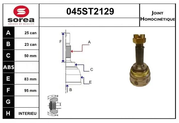 Jeu de joints, arbre de transmission STARTCAR 045ST2129