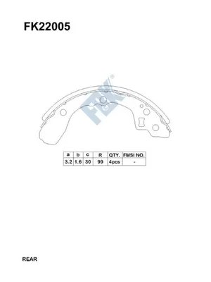 Jeu de mâchoires de frein FBK FK22005