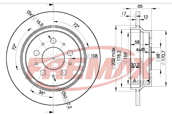 Disque de frein FREMAX BD-1674