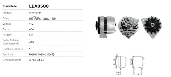 Alternateur LUSA LEA0500
