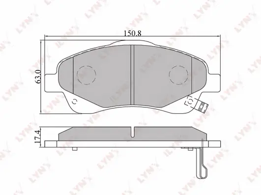 Kit de plaquettes de frein, frein à disque LYNXAUTO BD-7548