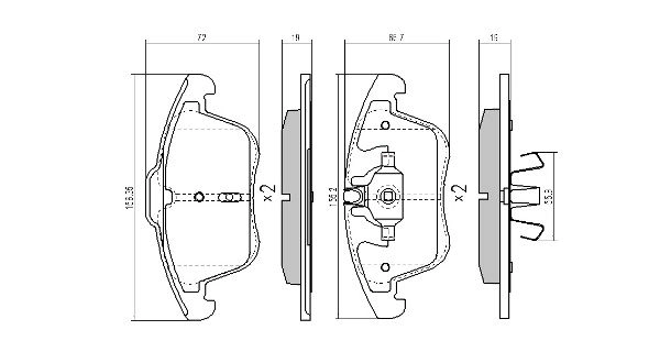 Kit de plaquettes de frein, frein à disque FREMAX FBP-1720