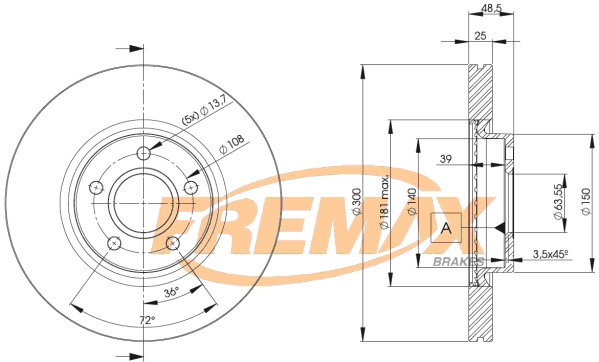 Disque de frein FREMAX BD-3937